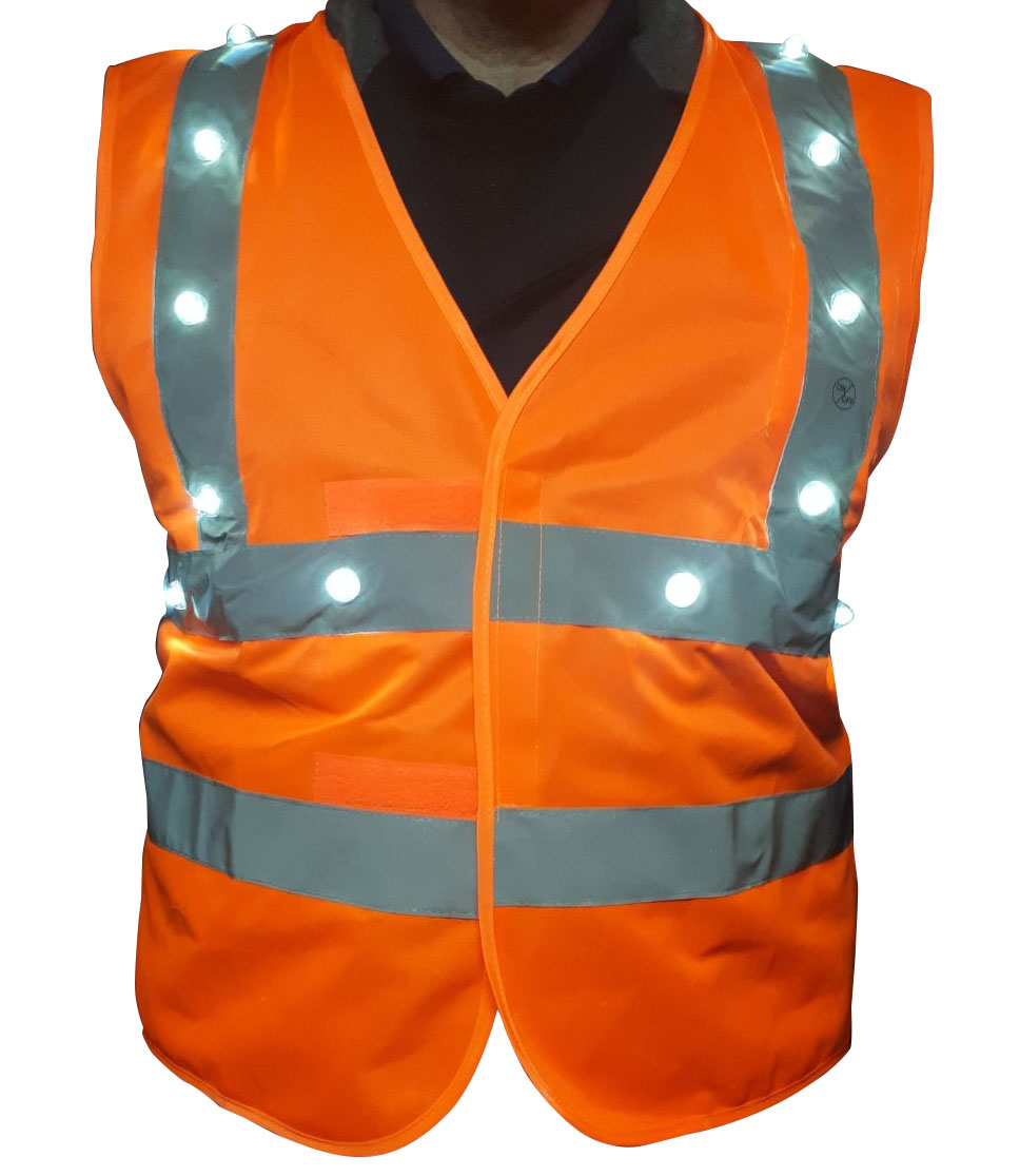 LEDWARNING Gilet Pro de Sécurité Fluo à 24 LEDs Deluxe_0