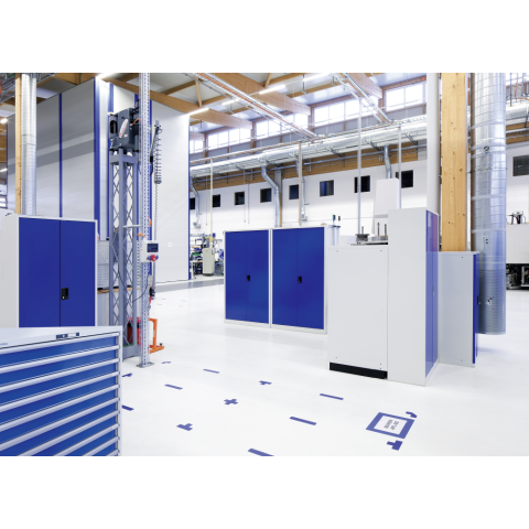 LISTA - ARMOIRE À PORTES BATTANTES (HXLXP) 195 X 100 X 40 CM KEY LOCK R7035