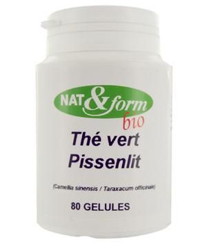 NAT ET FORM - COMPLEXE THÉ VERT PISSENLIT 80 GÉLULES 125MG+125MG