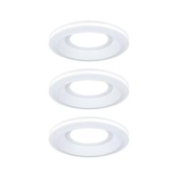 Paulmann Spot encastré LED Sormus Kit de 3  IP65 rond 100mm  3x4,8 / 1,5W 560lm / 180lm 230V  3000K Blanc 92248 - blanc 92248_0