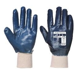 Portwest - Gants de protection en nitrile et poignet tricot Bleu Marine Taille 8 - 5036146008759_0
