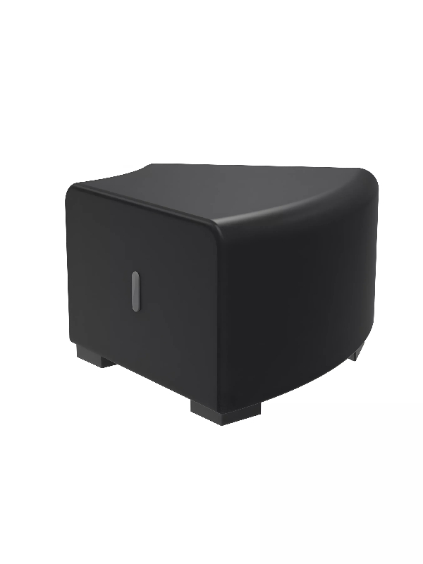 Pouf angulaire 1 place similicuir noir_0