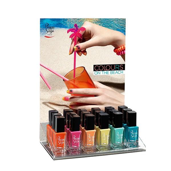 Présentoir 18 vernis à ongles - Collection Colours on the Beach - 6 teintes estivales de 11 ml_0