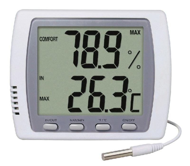 Thermomètre électronique - température / hygrométrie horloge - sonde  filaire #9222at