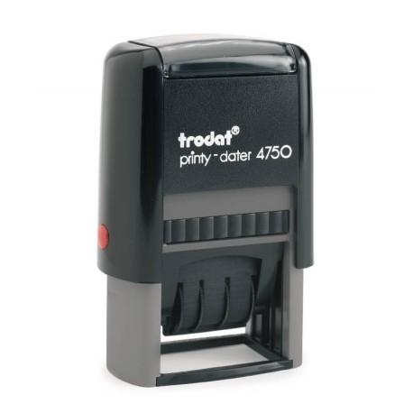 Tampon dateur Trodat Printy 4750 - empreinte 1 + 1 lignes 41 x 24 mm offerte - référence 011-tampon-texte-dateur-4750_0