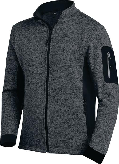 Veste en polaire tricotée FHB CHRISTOPH - Taille M - Anthracite/Noir - 100% polyester - Poches multiples et zones élastiques_0