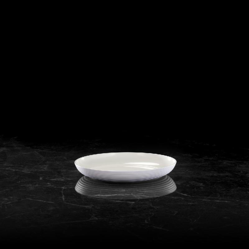 ASSIETTE PLATE ROND BLANC MÉLAMINE Ø 22 CM WAVE PLATEX