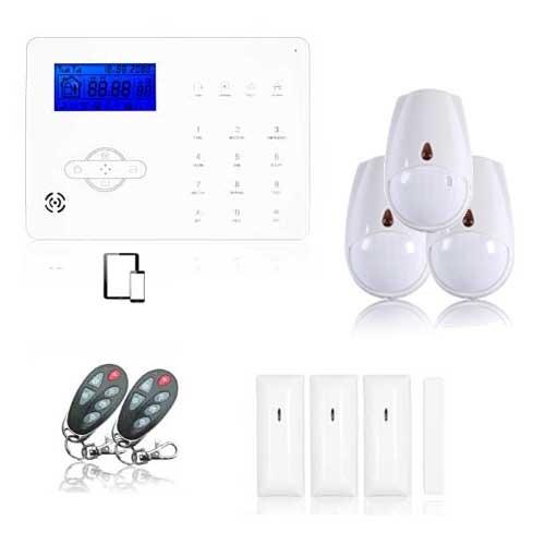 Alarme maison sans fil Revolution Large - Kit complet pour F3 ou pavillon 3 pièces - 3 détecteurs de mouvement et d'ouverture - Transmetteur vocal et application smartphone_0