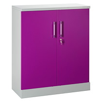 ARMOIRE PORTES BATTANTES COULEURS FUN H 107 CM - PRUNE