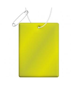 ATTACHE RÉFLÉCHISSANTE RECTANGULAIRE EN TPU H-12 RFX, GRAND MODÈLE - JAUNE NÉON - ACCESSOIRES DE SÉCURITÉ PUBLICITAIRES