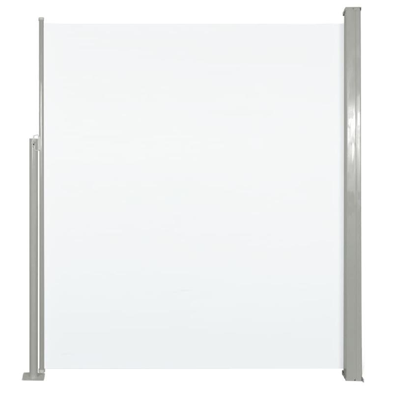 Auvent paravent store brise-vue latéral rétractable - patio, jardin, terrasse, balcon - protection visuelle 160 x 300 cm - crème_0