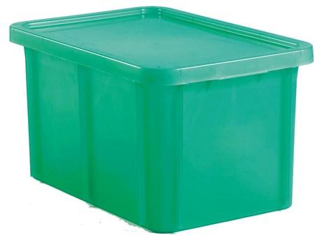 BAC HACCP AVEC COUVERCLE VERT 55 L