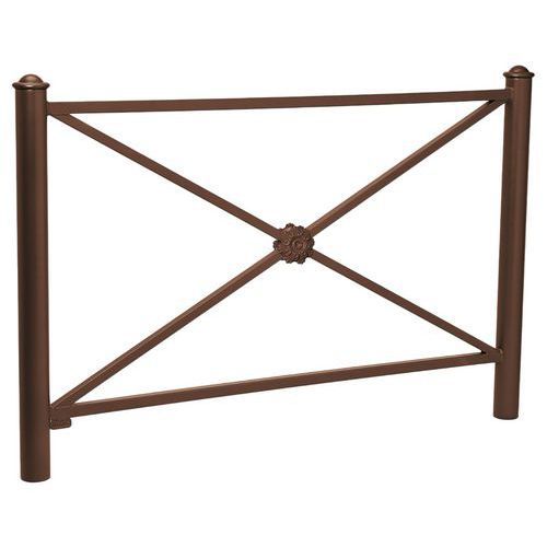 BARRIÈRE PROVINCE ROSACE 1.57 M AGORA - ZINC MARRON 8017 - PROCITY