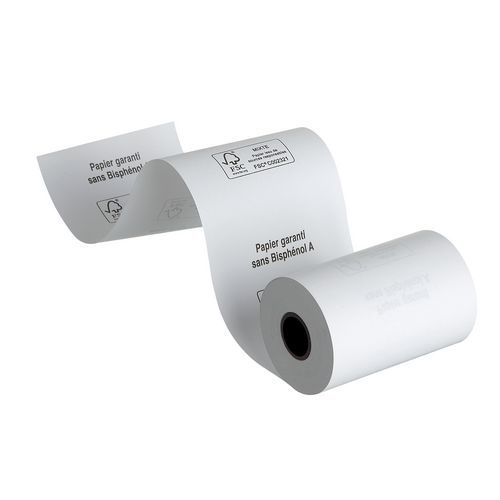 BOBINE PAPIER THERMIQUE BLANC DIAMÈTRE 80MM LONGUEUR 80MM - MATFER