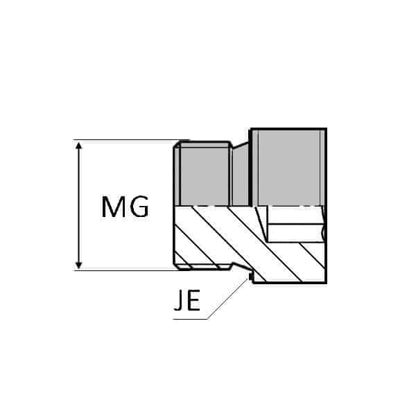 Bouchon mâle gaz cylindrique 6 pans creux Forme E - 1/8' , 9.72_0