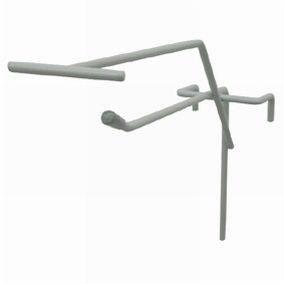 Broche simple pour présentoir grille - 30cm - avec porte étiquette - blanc - par 20_0