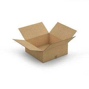 CAISSE CARTON BRUNE DOUBLE CANNELURE RAJA 50X50X20 CM