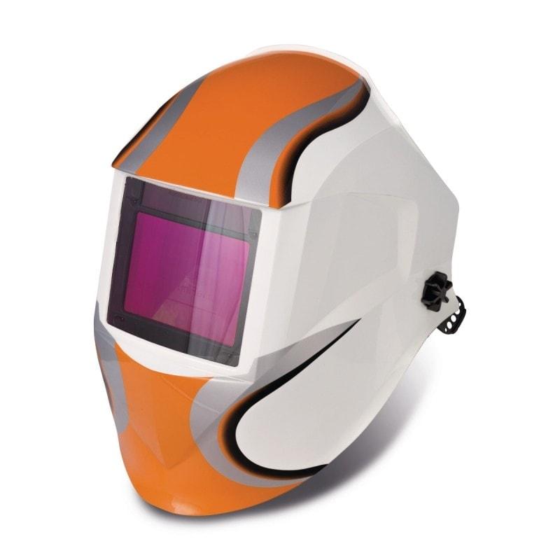 Casque automatique de soudure Schweisskraft XXL-W-2 TC orange - Grand champ de vision 100x73mm - Réaction 0.3ms_0