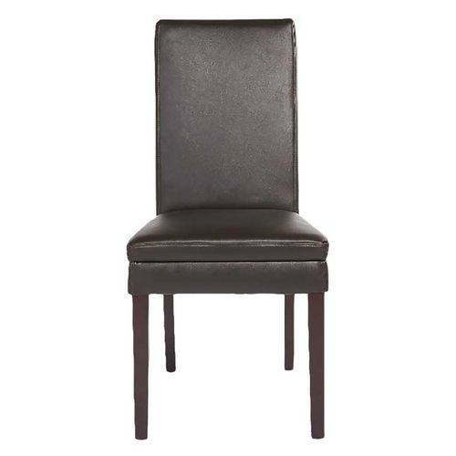 CHAISE LOUNGE CROÛTE DE CUIR COLORIS CHOCOLAT
