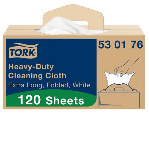CHIFFONS DE NETTOYAGE BLANCS ULTRA-RÉSISTANTS NON TISSÉS - 61,5X35,5CM - X120 TORK