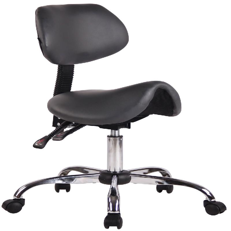 CLP Tabouret de travail Stuttgart en similicuir Gris - gris polyester 305582_0