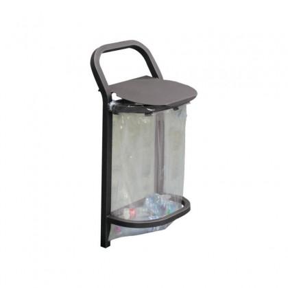 Corbeille publique vigipirate - conviviale - 50L - aluminium laqué - dimensions 490 x 1100 mm_0