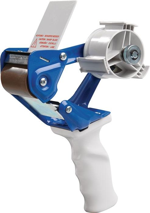 Dérouleur manuel Profi K20B - métal bleu/blanc - pour rubans adhésifs 50 mm - BURMANN_0