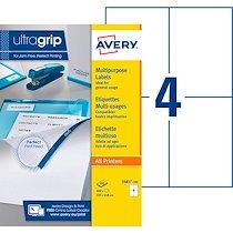 ETIQUETTE ADRESSE JET D'ENCRE ET LASER 105 X 148 MM AVERY 3483-100 BLANCHE - BOÎTE DE 400