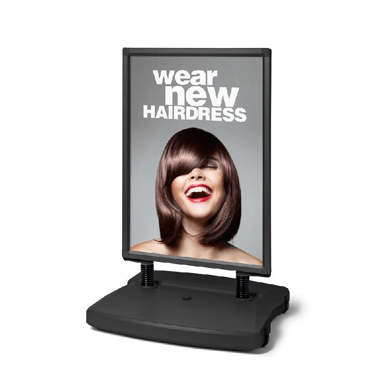 Exposiciónate Windtalker® City avec Base Plastique 70 x 100 cm Noir WTR70x100BLK - noir aluminium 8596052033179_0