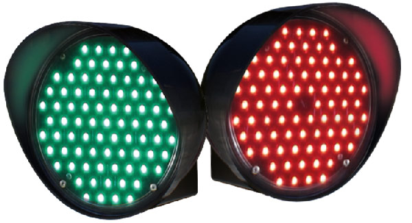 Feux de passage à leds - Ø 210 mm - Bicolore rouge/vert - 12 V - Ref: 33950_0