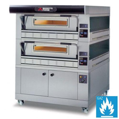 Four à pizza professionnel gaz Moretti Forni - 2 chambres - Capacité 18 pizzas Ø30 - Modèle P110GB2_0