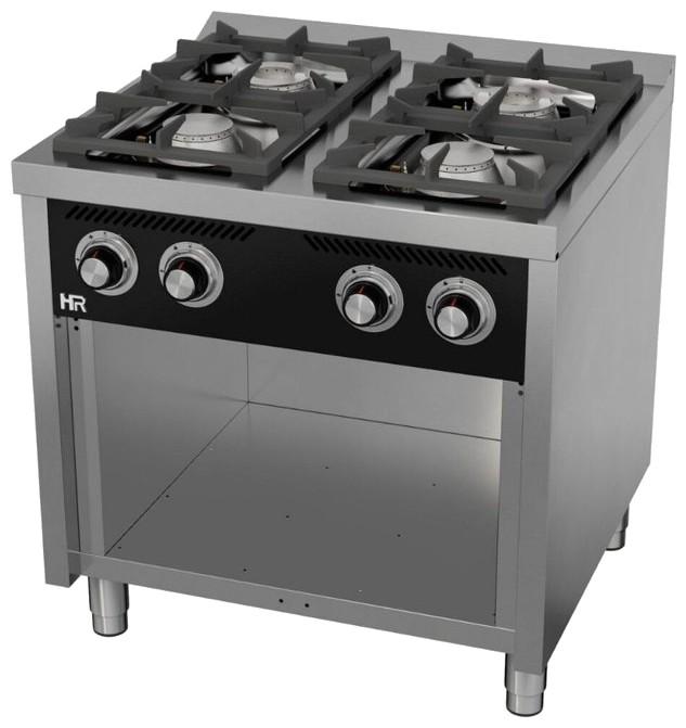 Fourneau à gaz professionnel gamme classique 4 feux vifs sur placar... - PC4F750E_0
