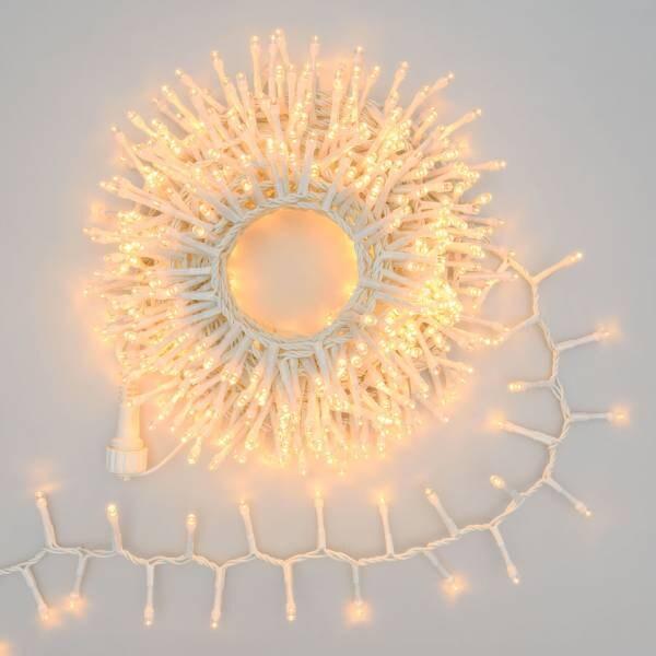 Guirlande lumineuse Boa D6CM 10M 500 LED ambrée extensible câble blanc IP44 31V SMART Connect  Lotti - 8024199058385_0