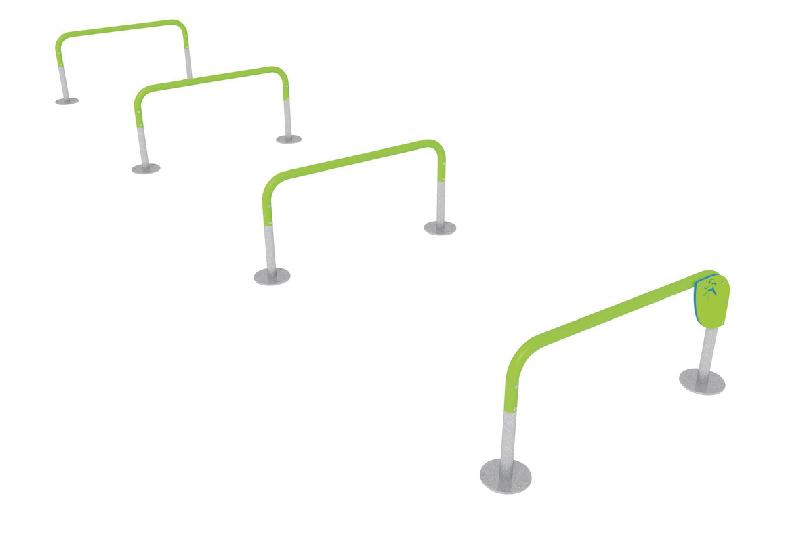 HAIE DE SAUT H600MM 4 HAIES - FIXATION PLATINES - MANUTAN COLLECTIVITÉS