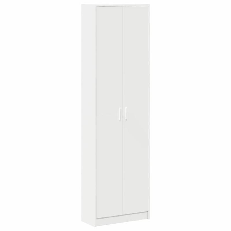 Helloshop26 - Armoire moderne 55 x 25 x 189 cm rangement spacieux design épuré en bois d'ingénierie blanc 02_0055915 - blanc métal 3000239259016_0