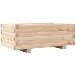 Helloshop26 - Jardinière bac lit surélevé plantes fleurs terrasse jardin 70 x 40 x 26,5 cm bois de pin massif marron 02_0037774 - 3000213957518_0