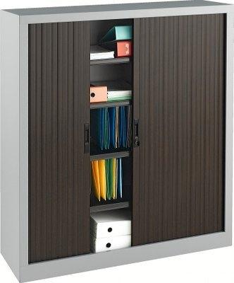 ARMOIRE MÉTAL À RIDEAUX PVC LAME RECOUVERTE 120 X 102 CM MERISIER/ANTHRACITE - MANUTAN COLLECTIVITÉS