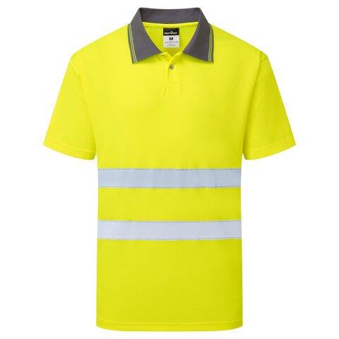LOT DE 3 - PORTWEST ES477 ES1 ESSENTIAL POLO HAUTE VISIBILITÉ M/C JAUNE - TAILLE 4XL