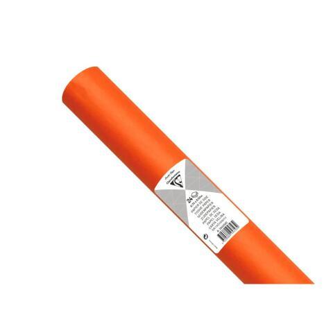 LOT DE 5 - PAPIER DE SOIE, ROULEAU DE 24 FEUILLES 18G/M2 AU FORMAT 50X75CM - ORANGE