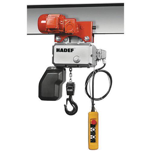 PALAN ÉLECTRIQUE AVEC CHARIOT ÉLECTRIQUE - 2 BRINS - HAUTEUR DE LEVÉE 3 M - CAPACITÉ 1000 KG - MANUTAN COLLECTIVITÉS