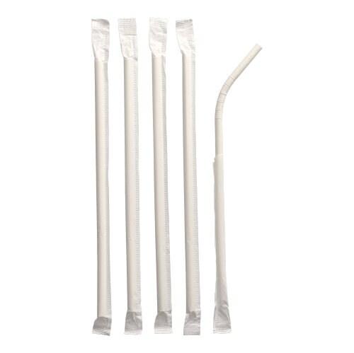 PAPSTAR 100 pailles, flexibles, papier 