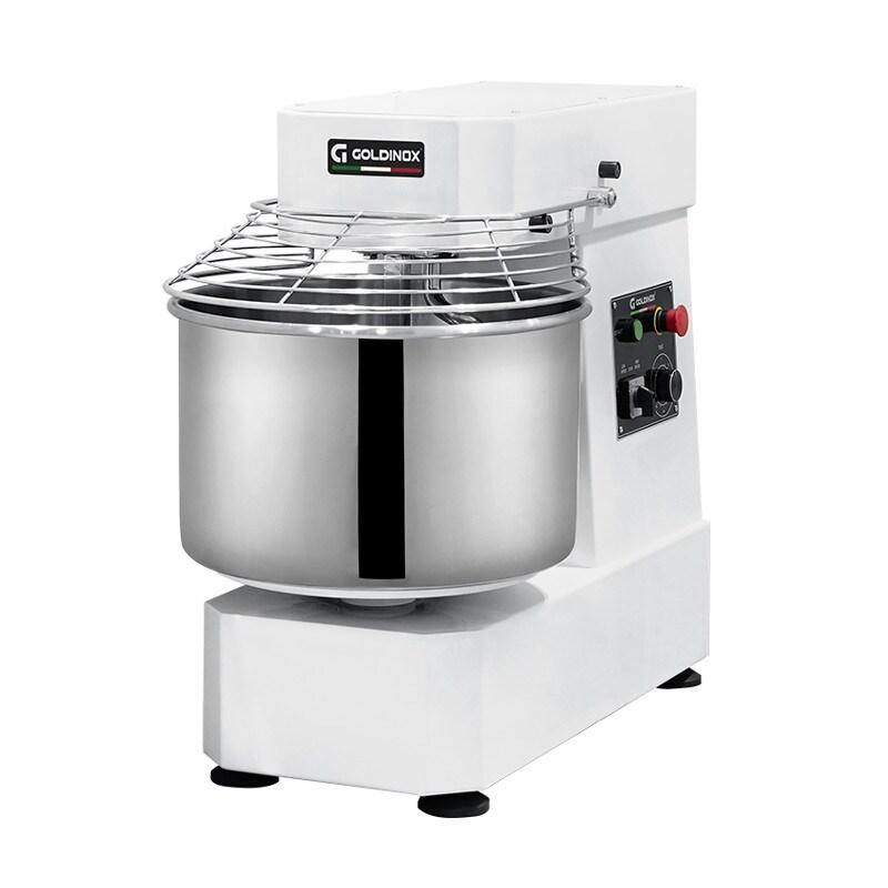 Pétrin à pâte 20 Litres sur pieds 2 vitesses avec tête et cuve fixe (230V) PREMIUM - GOLDINOX - inox 3701770822089_0