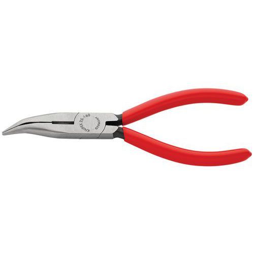 PINCE À BECS DEMI-RONDS 160MM COUDÉS AVEC TRANCHANT - PVC - TÊTE POLIE - KNIPEX