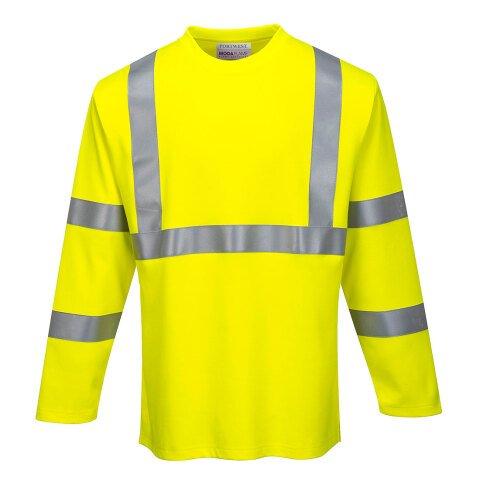 PORTWEST FR96 T-SHIRT À MANCHES LONGUES HAUTE VISIBILITÉ FR JAUNE - TAILLE L