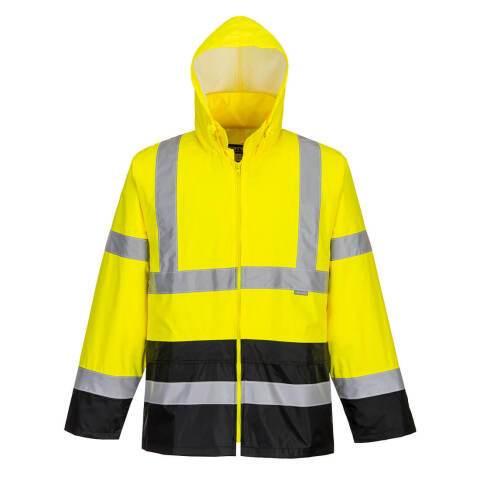 PORTWEST H443 VESTE DE PLUIE HI-VIS BICOLORE JAUNE/NOIR - TAILLE XL