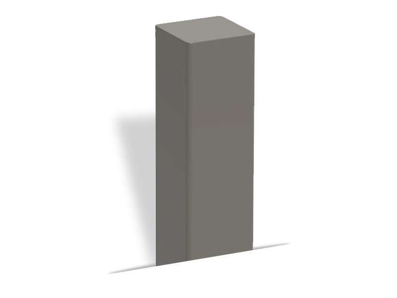 Pot6500 - potelets fixes - Urban'nt - potelet carré en acier 80x80x3mm - hauteur 1000 mm hors-sol_0