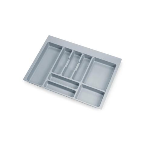 RANGE-COUVERTS - RECOUPABLE - PLASTIQUE GRIS - 636X482 MM EMUCA