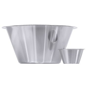 RÉCIPIENT POUR CUISINE 18/10, POLI SATINÉ, DIAMÈTRE DU BORD : 37 CM, VOLUME : 14 LITRES