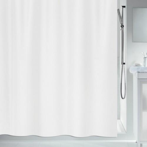 RIDEAU DE DOUCHE - 120 X 200 CM - POLYESTER - BLANC - PRIMO SPIRELLA