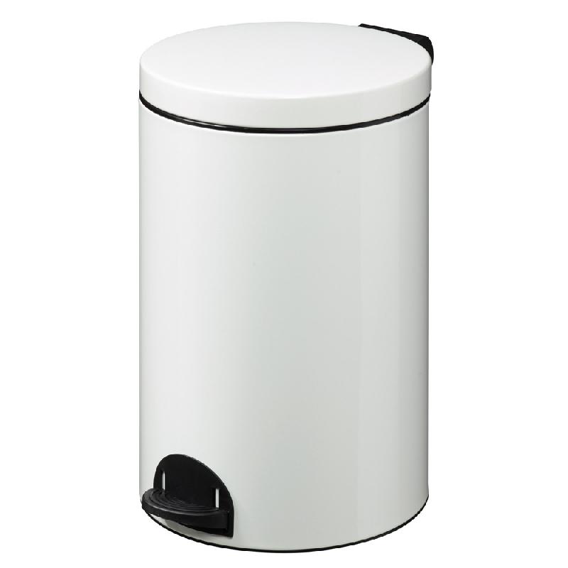 ROSSIGNOL Poubelle a pedale sanelia - seau antibactérien - 20 L - blanc signalisation_0